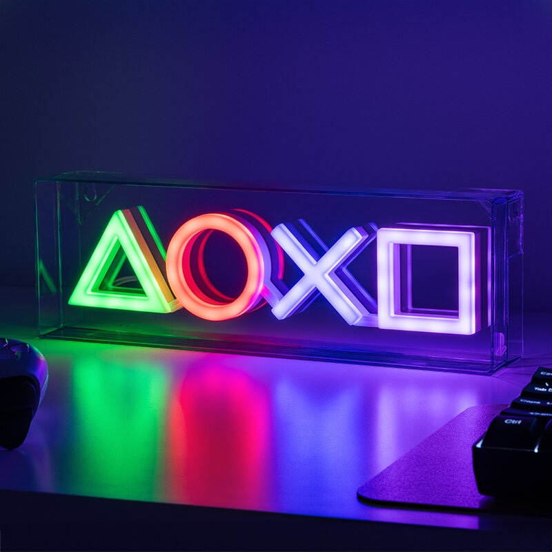 Playstation Neon LED-Lampa