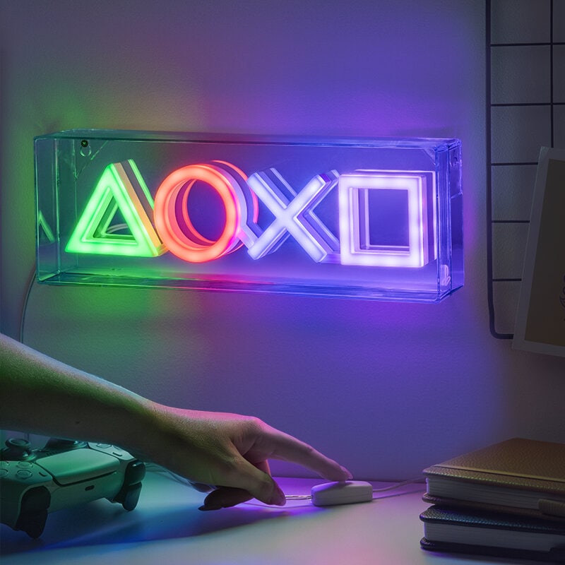 Playstation Neon LED-Lampa