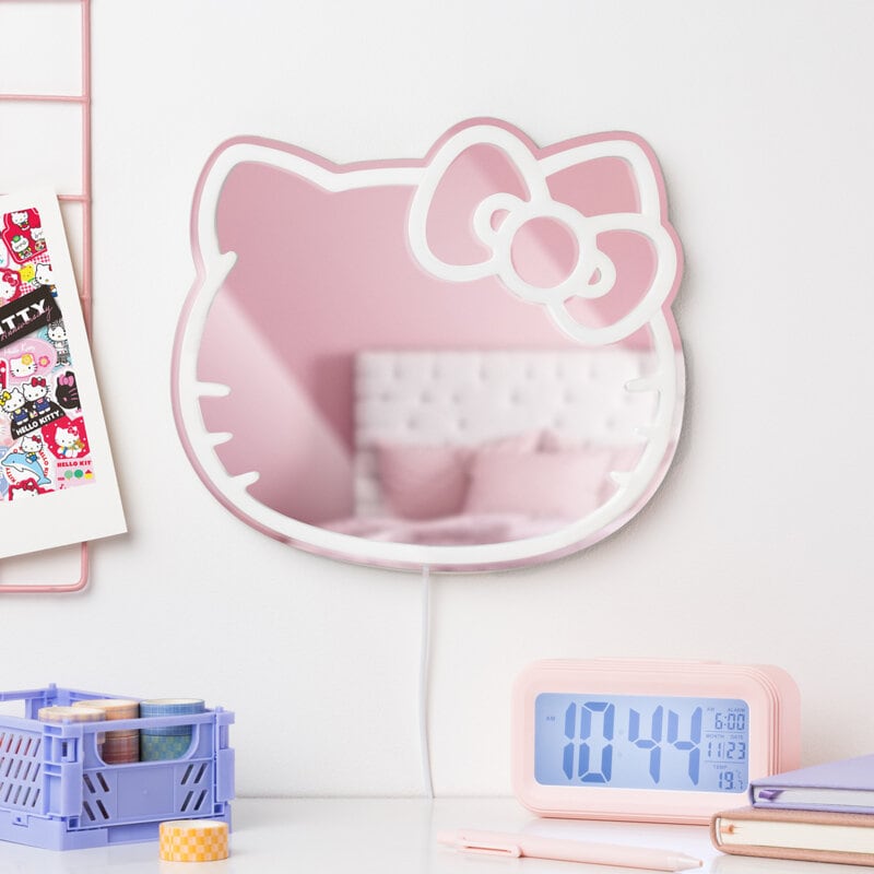 Hello Kitty LED-Vägglampa med spegel