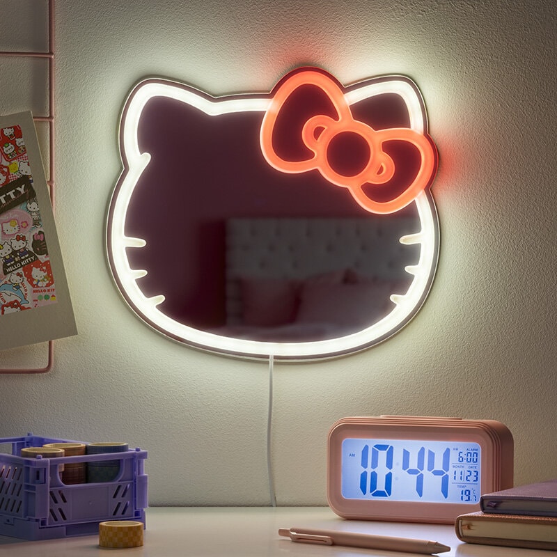 Hello Kitty LED-Vägglampa med spegel