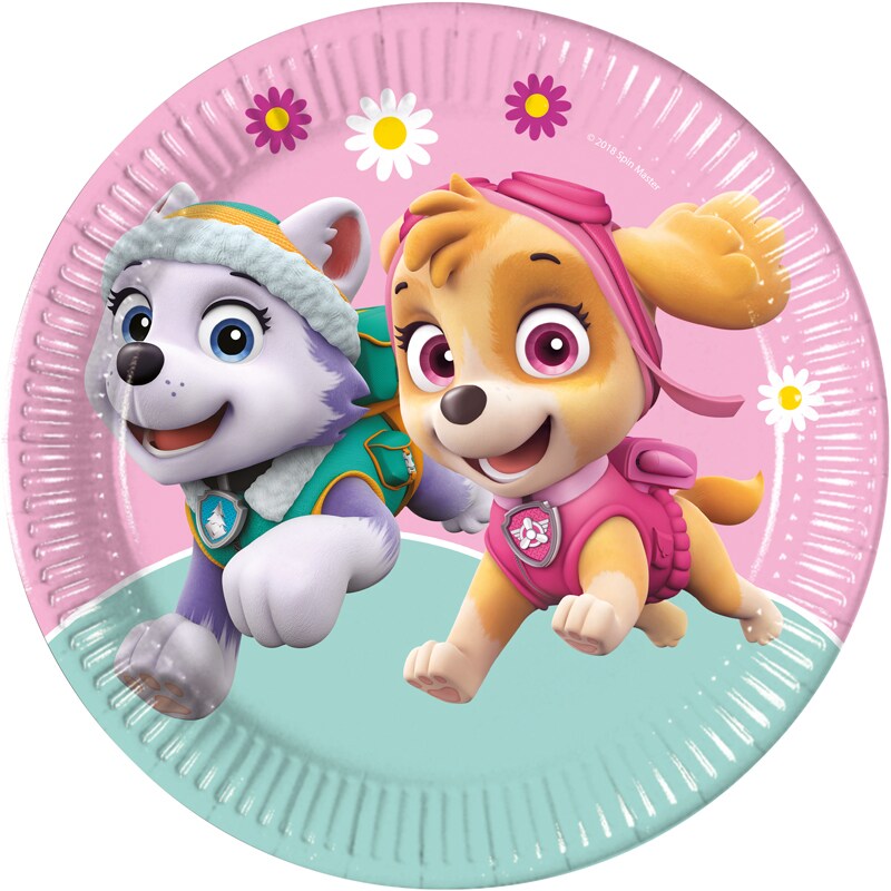 Paw Patrol Skye & Everest - Tallrikar 8-pack