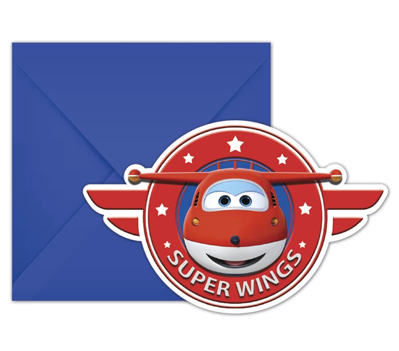 Super Wings, Inbjudningskort 6-pack