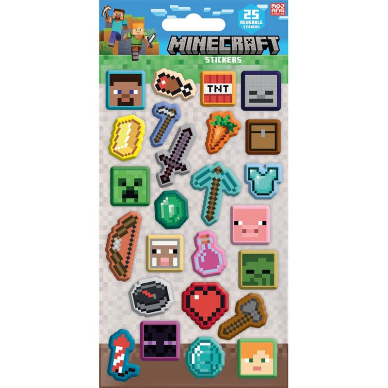 Minecraft 3D Klistermärken 25-pack