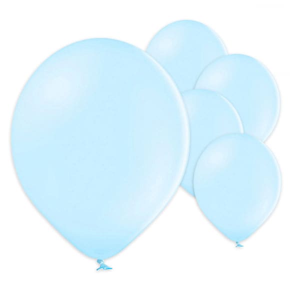 Ballonger i ljusblå pastellfärg 50-pack