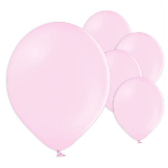 Ballonger i ljusrosa pastellfärg 50-pack
