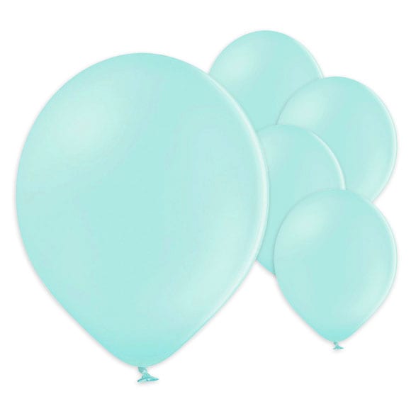 Ballonger i ljus mintgrön pastellfärg 50-pack