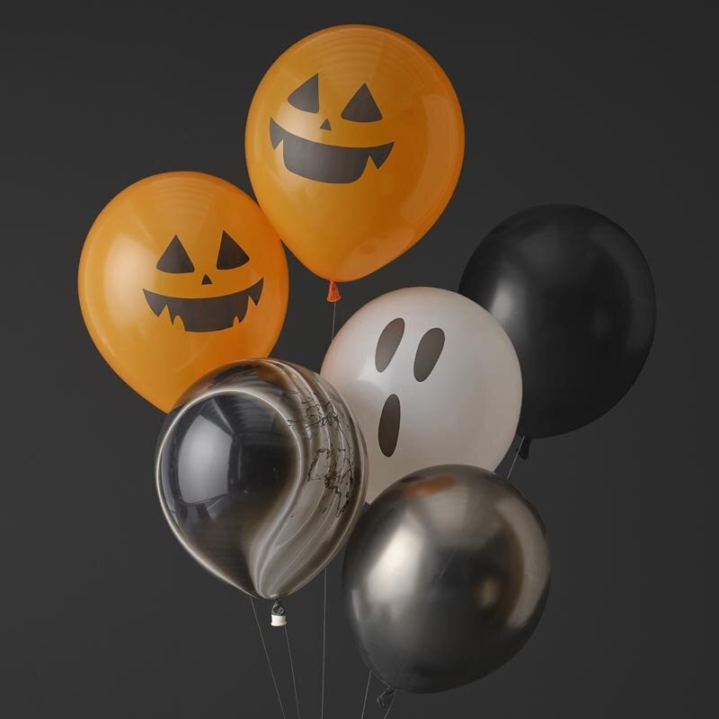 Hello Pumpkin Ballongmix - pumpor och spöken 6-pack