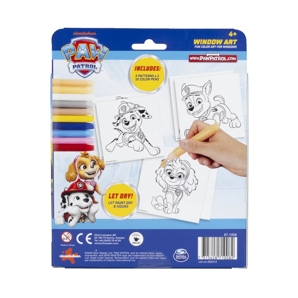 Paw Patrol Fönstermålning