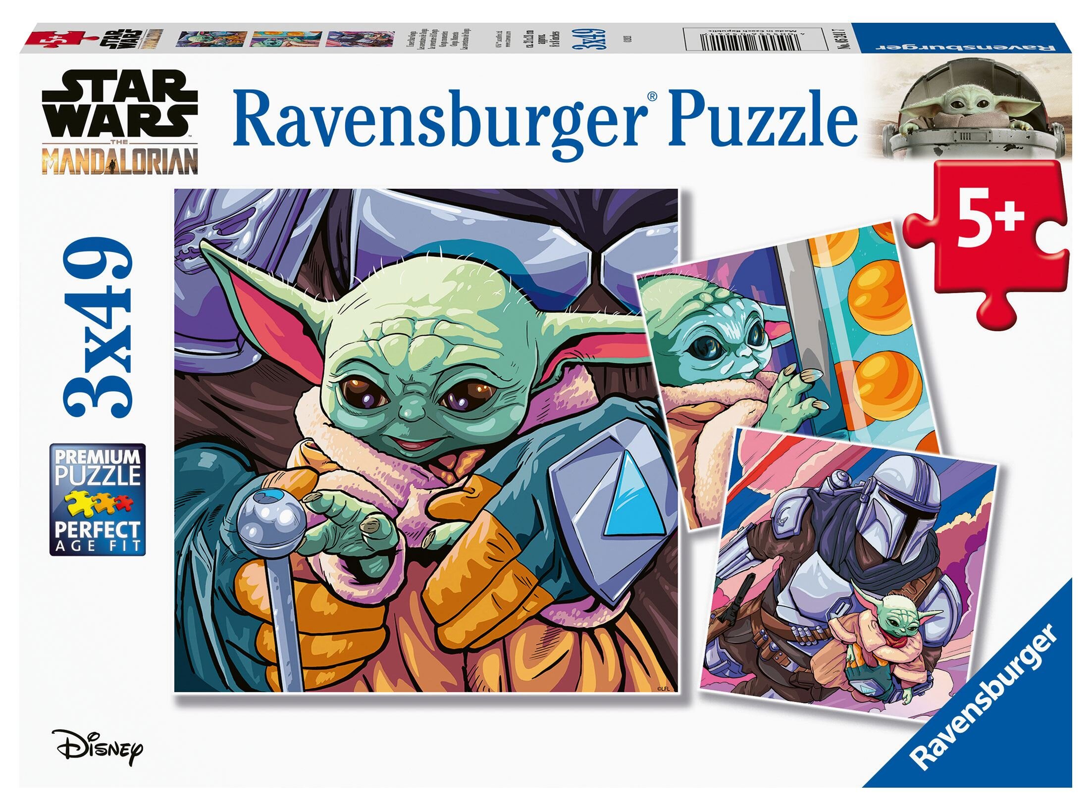 Ravensburger Pussel - Grogu Moments 3x49 bitar