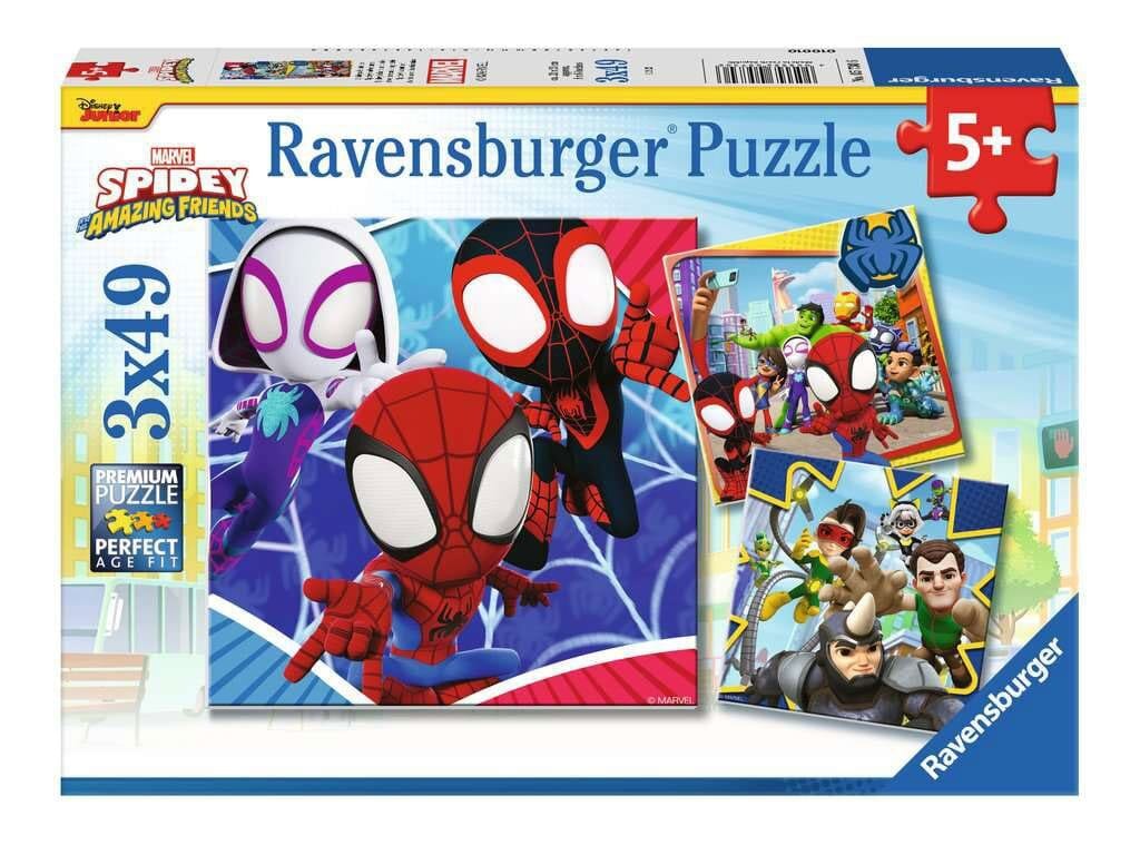 Ravensburger Pussel - Spidey and His Amazing Friends 3x49 bitar