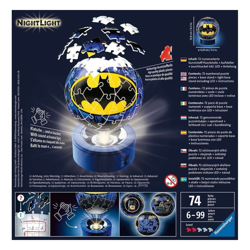 Ravensburger 3D Pussel - Batman med nattljus 72 bitar