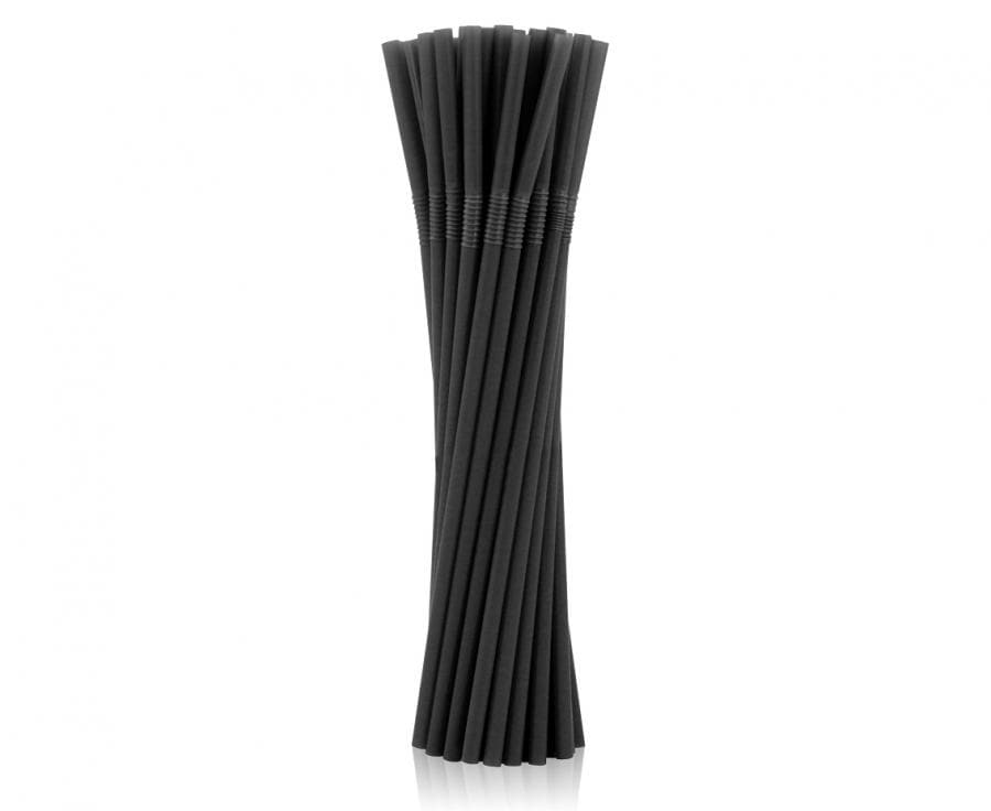 Plastsugrör Svarta 50-pack