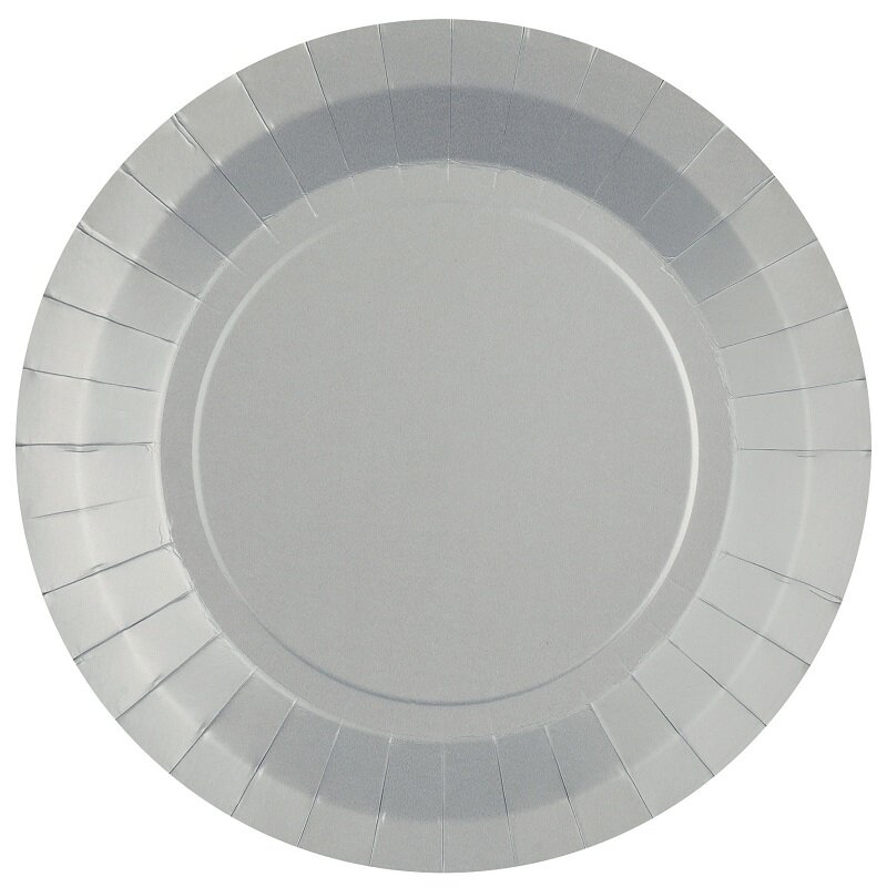 Papptallrikar 22,5 cm - Silver 10-pack
