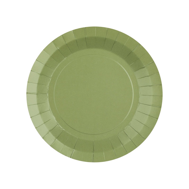 Assietter 17,5 cm - Olivgröna 10-pack
