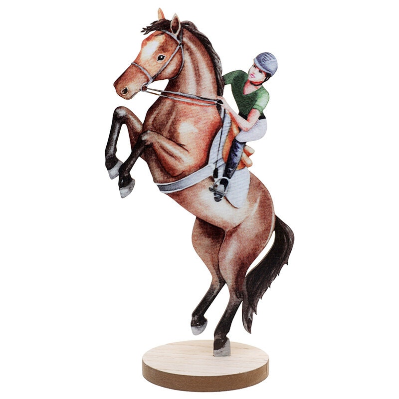 Champion Horse - 2D Bordsdekoration i trä 20 cm