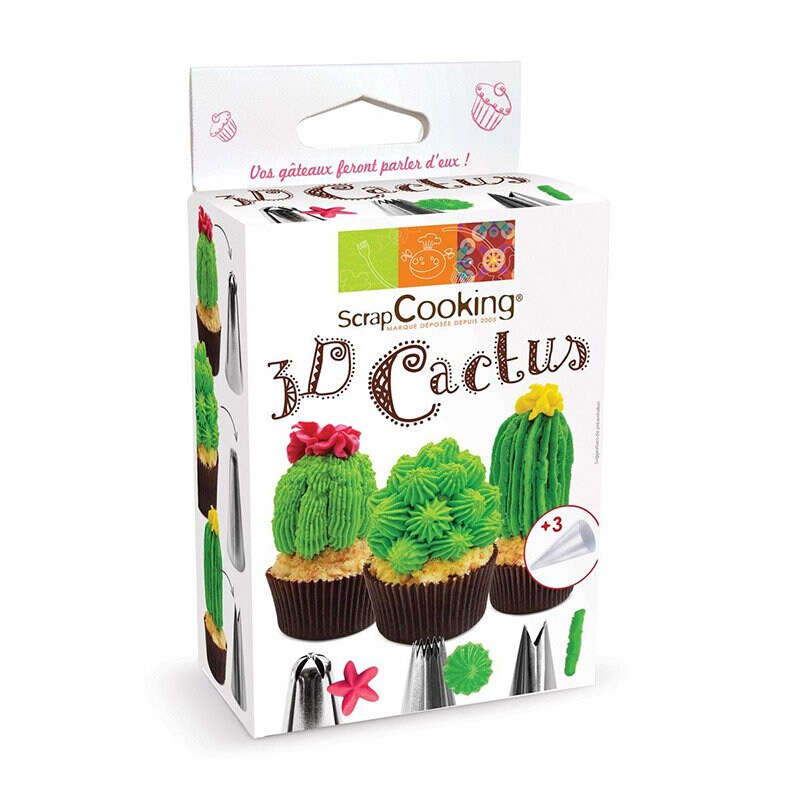 ScrapCooking - 3D Kaktus Muffinsdekorationskit