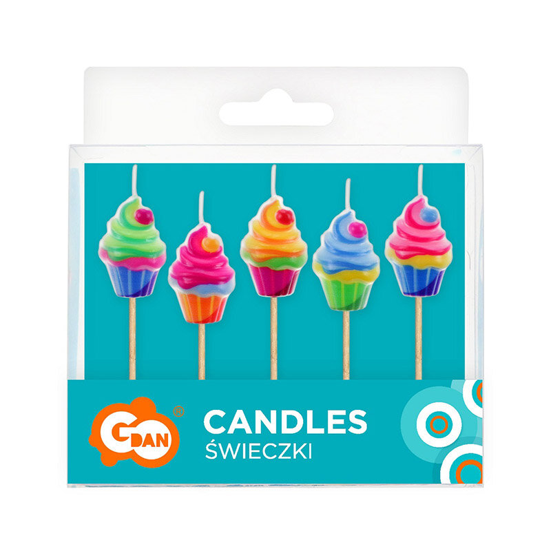 Tårtljus Picks - Cupcakes 5-pack