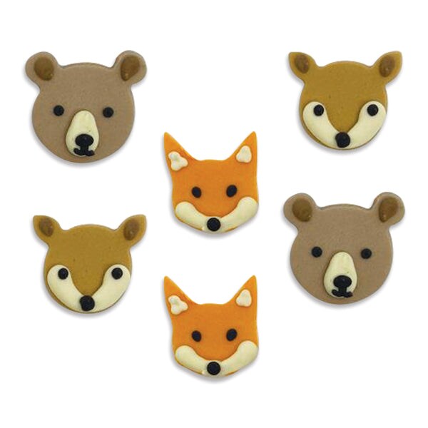 Sockerdekorationer - Woodland Animals 6-pack