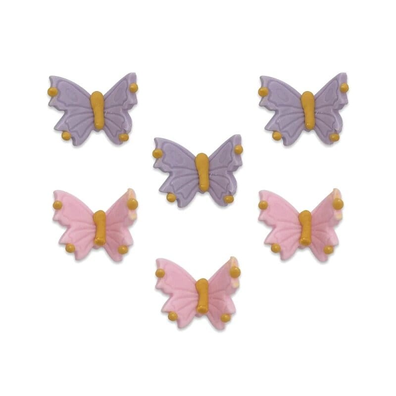 Sockerdekorationer - Fjärilar 6-pack