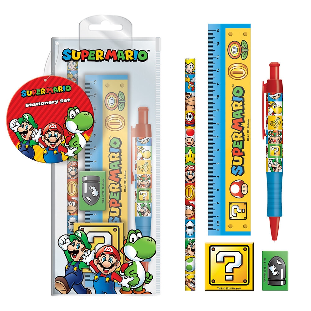 Super Mario Bros - Skolset Colour Block 5-pack