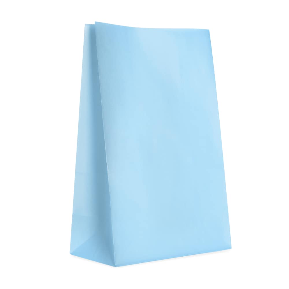 Kalaspåsar i papper - Ljusblå 12-pack