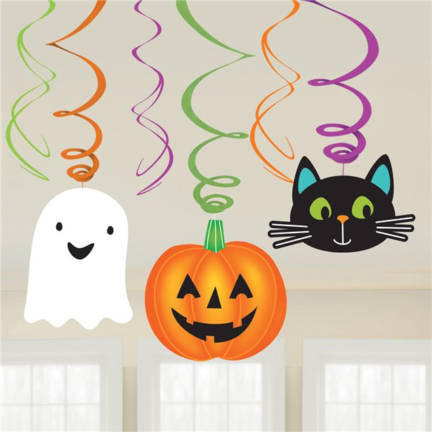 Halloween Friends, Hängande dekorationer (swirl)  6-pack
