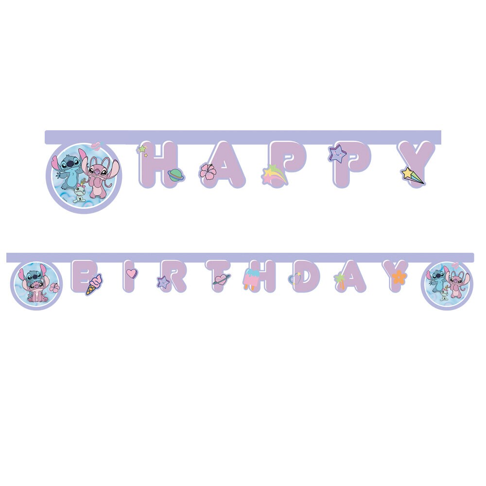 Stitch & Angel Girlang Happy Birthday