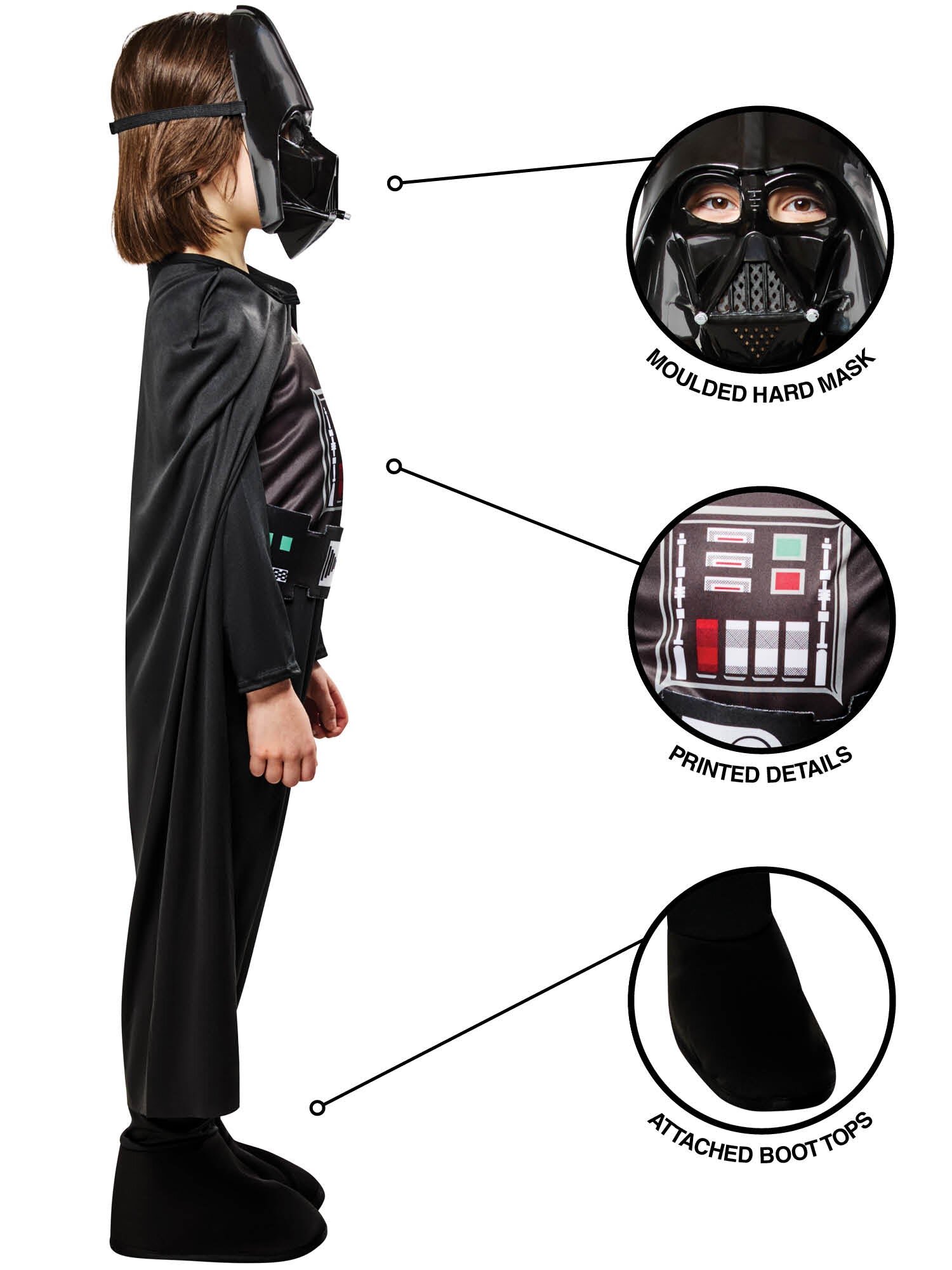 Darth Vader Maskeraddräkt Barn 9-10 år (134-140 cm)