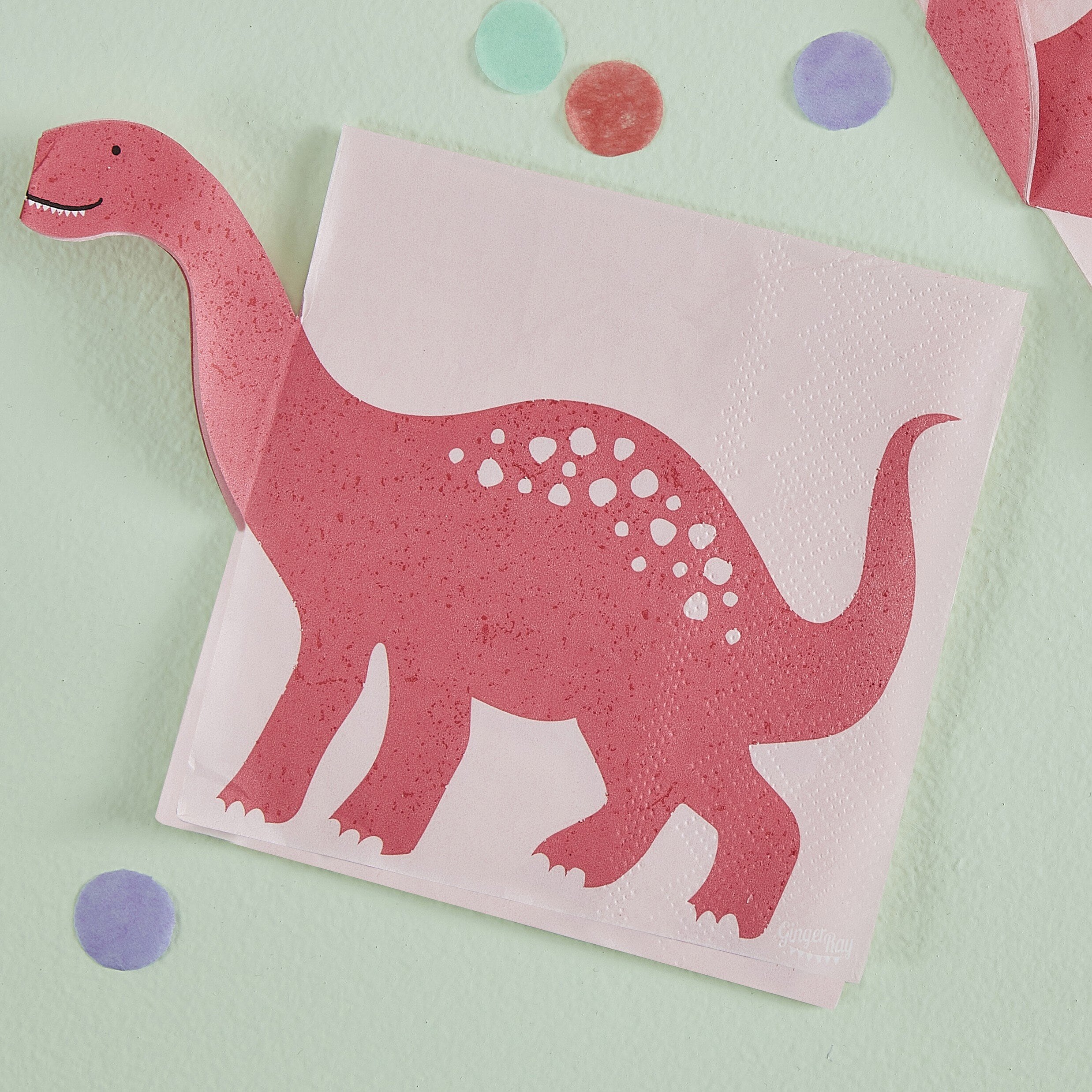 Dinosaur Roar Pink - Servetter 16-pack