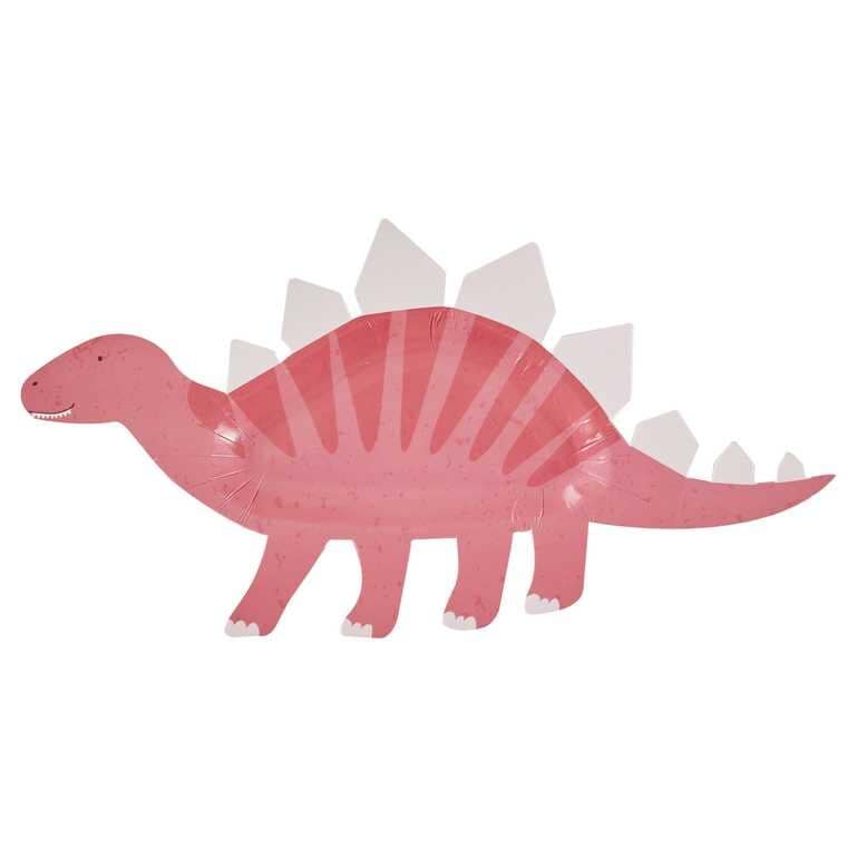 Dinosaur Roar Pink - Formade tallrikar 8-pack