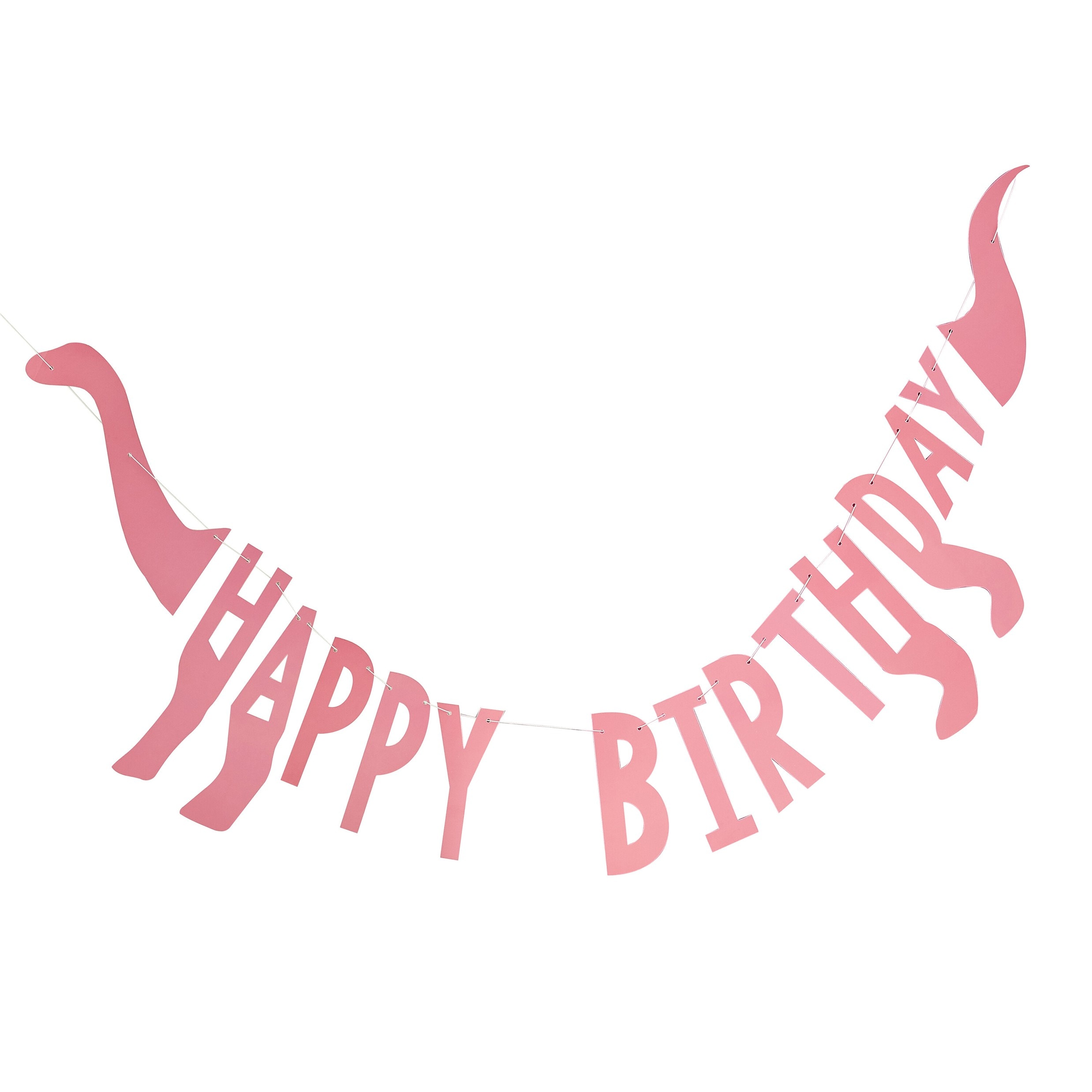Dinosaur Roar Pink - Girlang Happy Birthday 137 cm