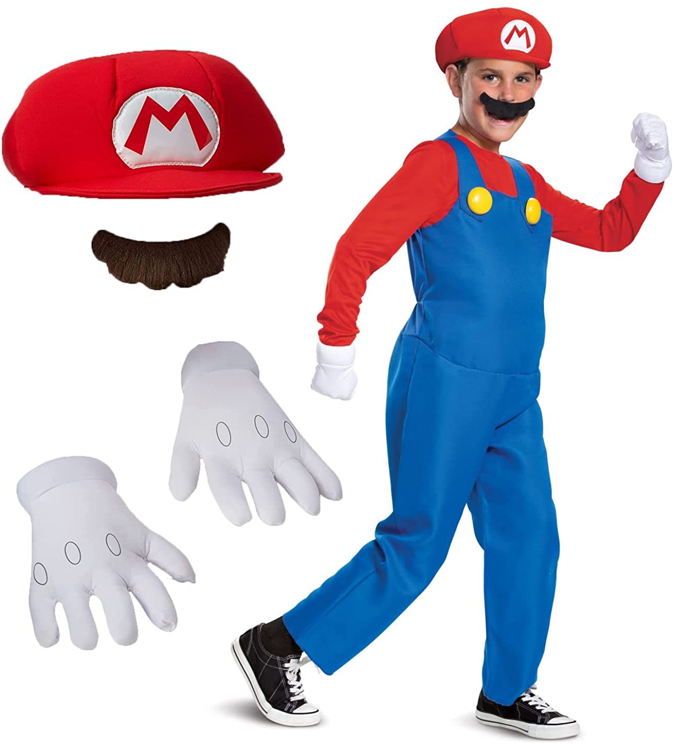 Super Mario Maskeraddräkt Deluxe 7-8 år