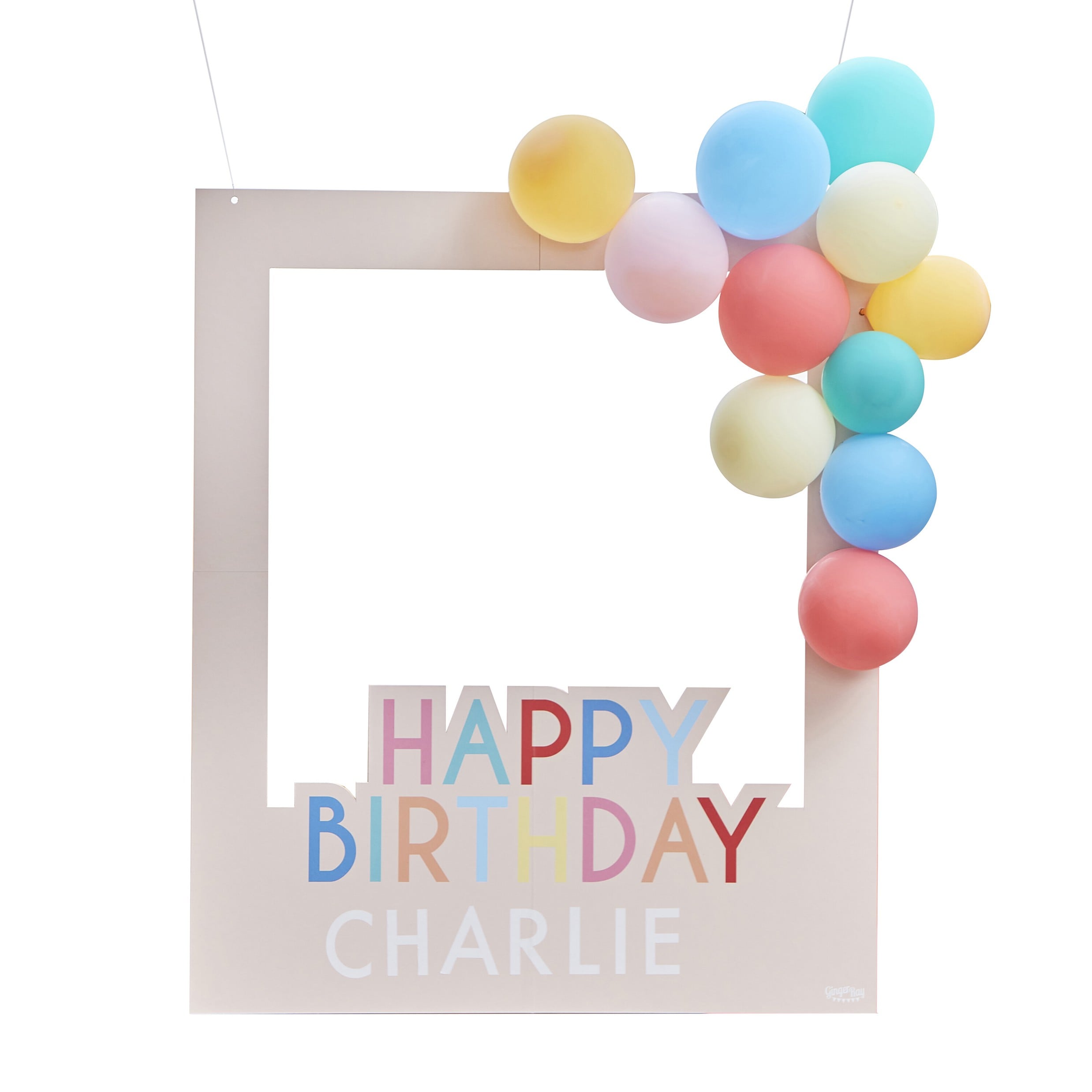 DIY Happy Birthday Fotoram med ballonger