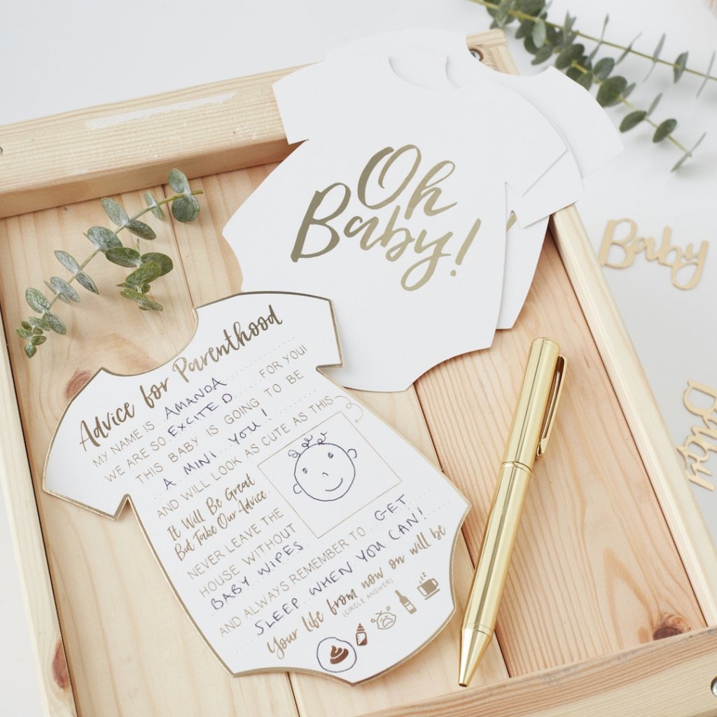 Oh Baby - Baby Shower Kort Goda råd 10-pack