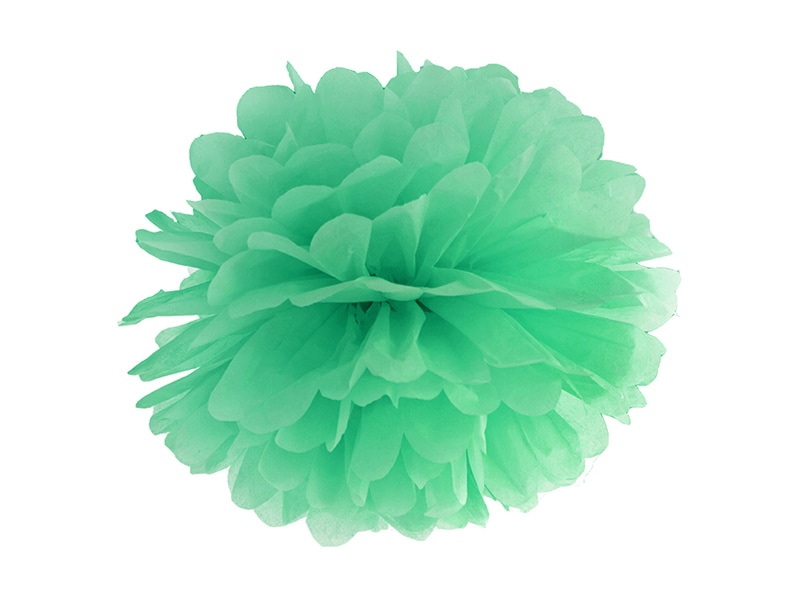 Pom pom boll i mintgrön färg 35 cm