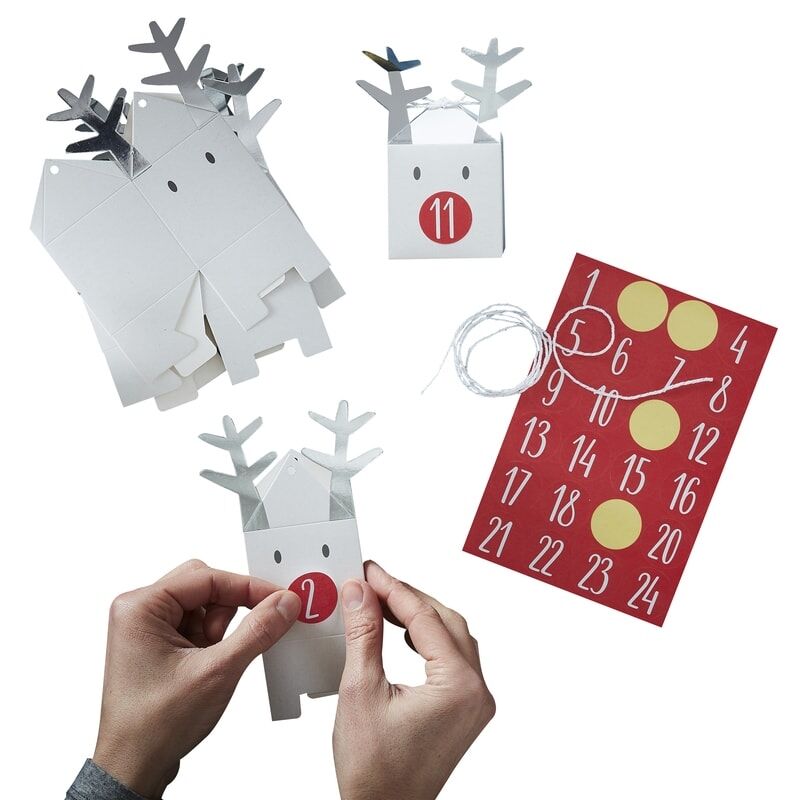 DIY Adventskalender - Renar i papp