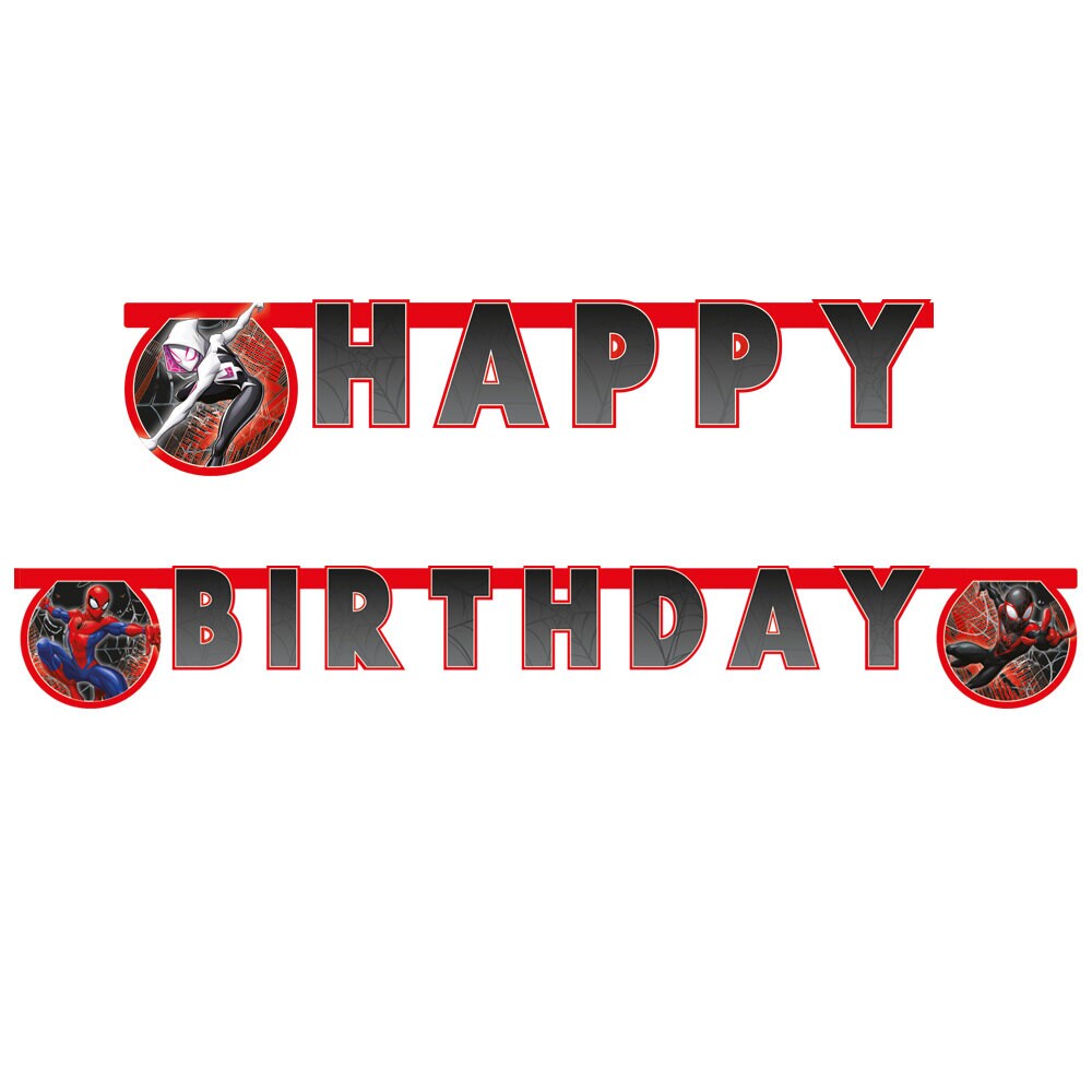 Spiderman Girlang Happy Birthday