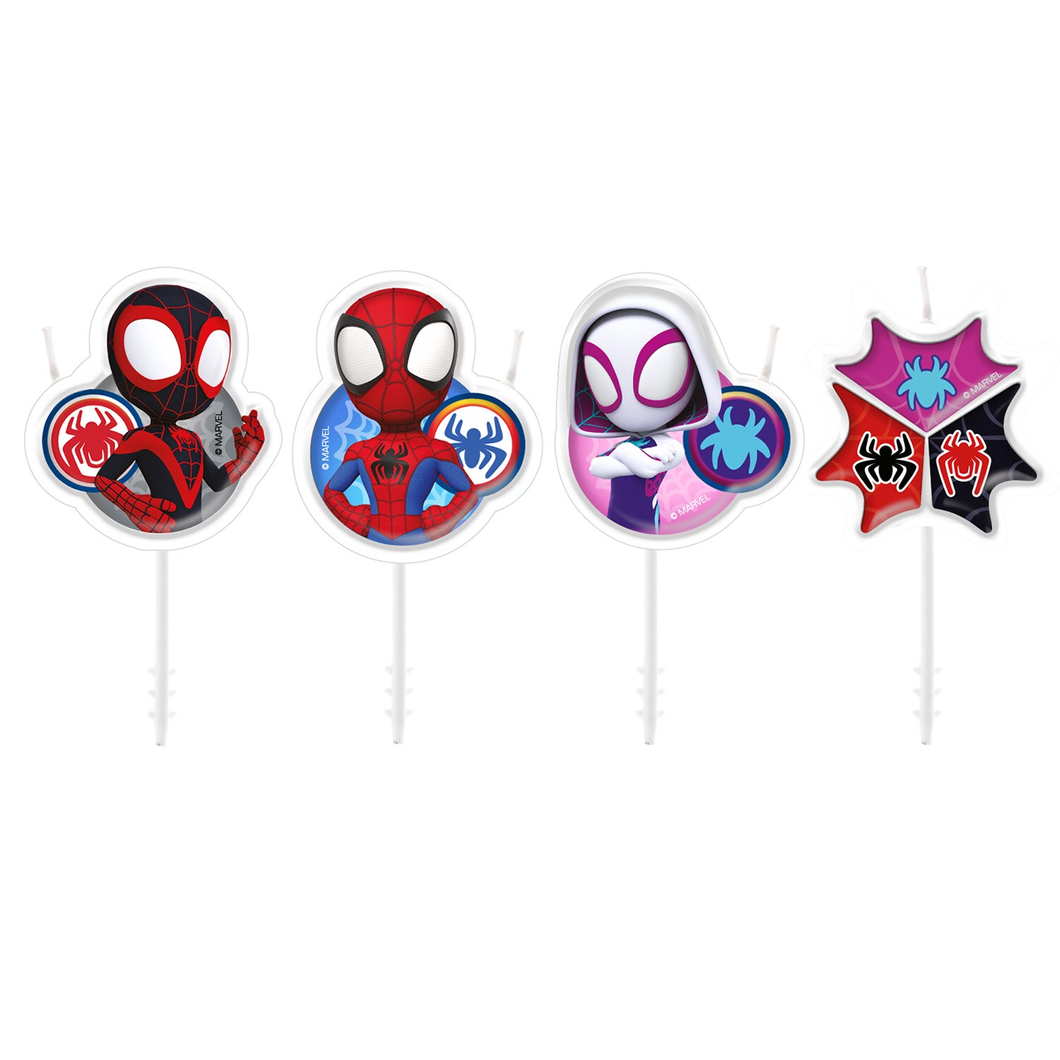 Spidey - Tårtljus Picks 4-pack