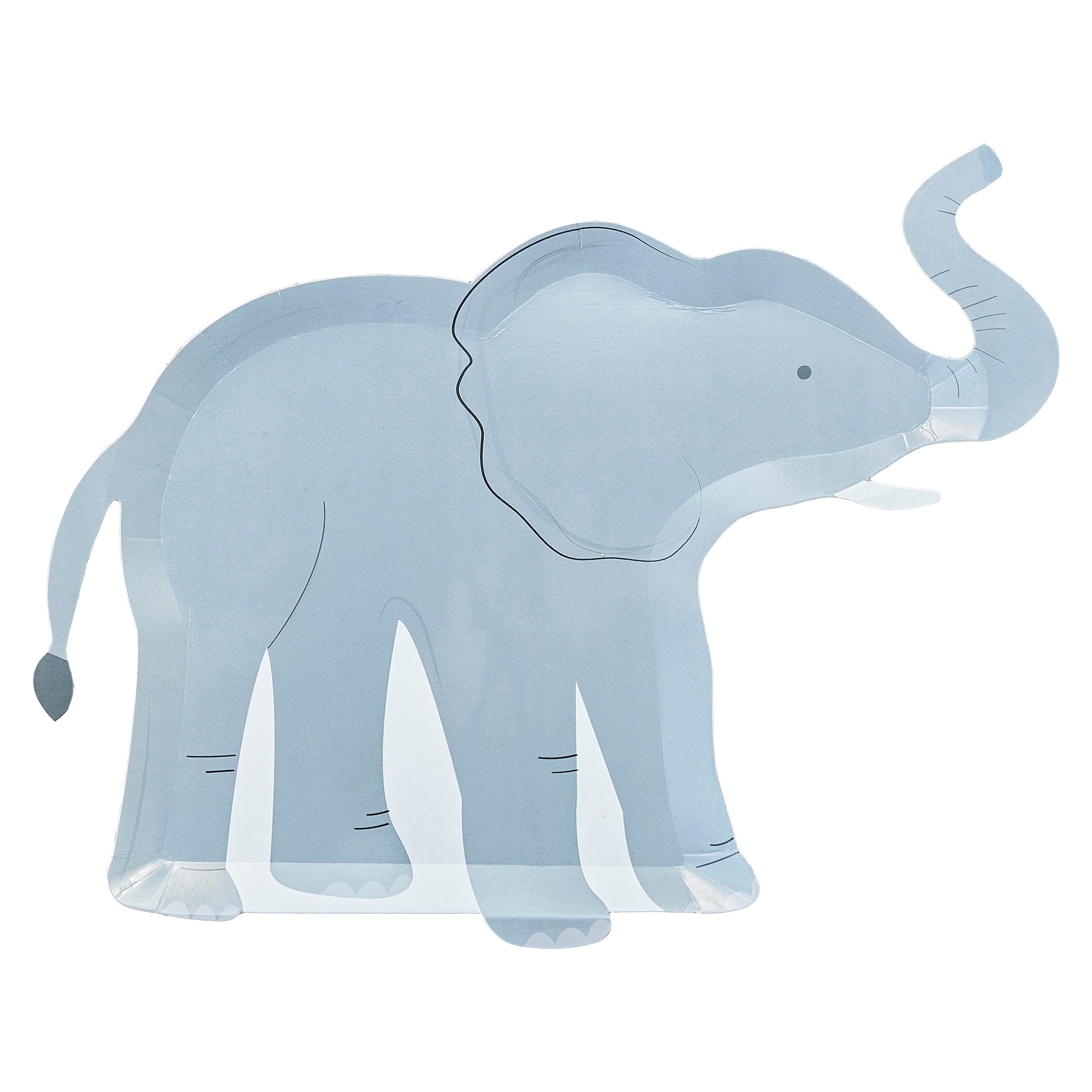 Let´s Go Wild Tallrikar - Elefant 8-pack