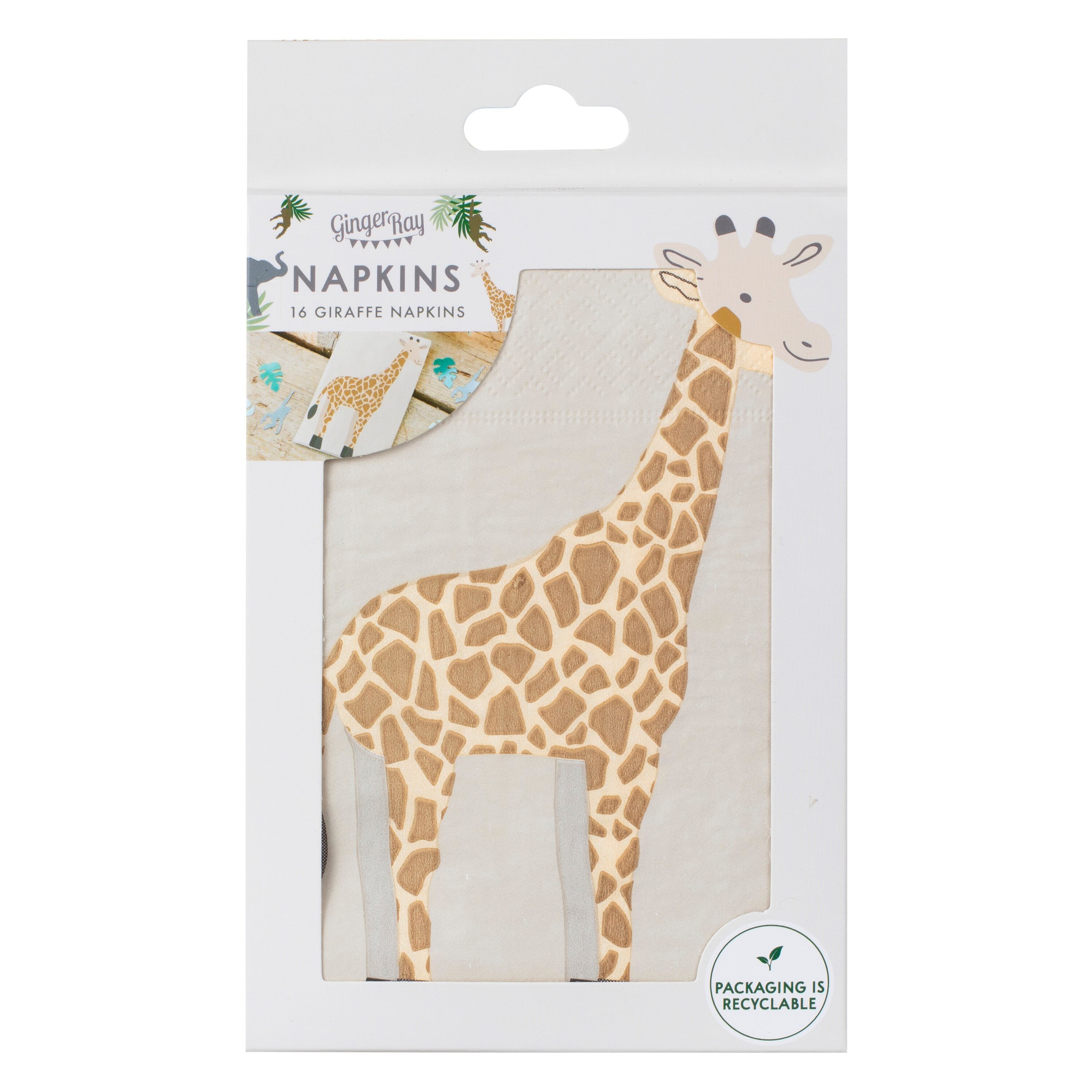 Let´s Go Wild - Servetter Giraff 16-pack